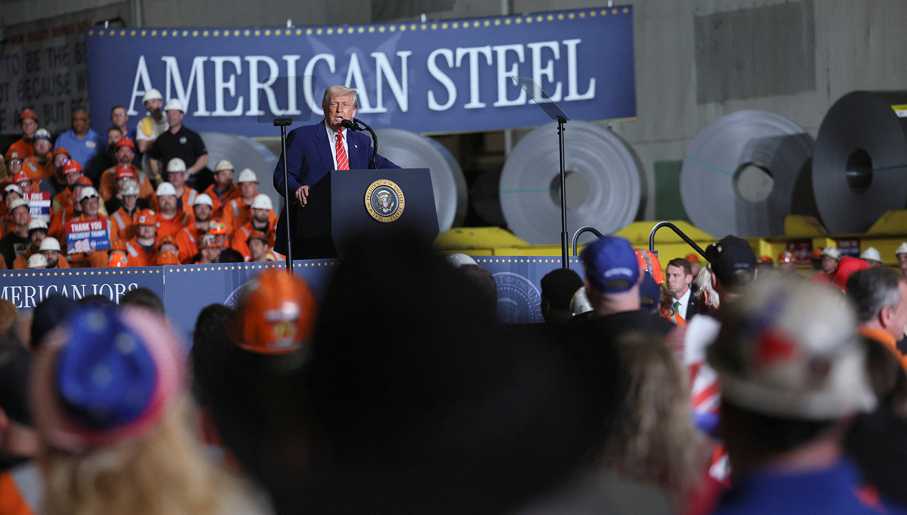 Will ab morgen 50 Prozent Zölle auf Importe von Stahl und Aluminium: US-Präsident Donald Trump