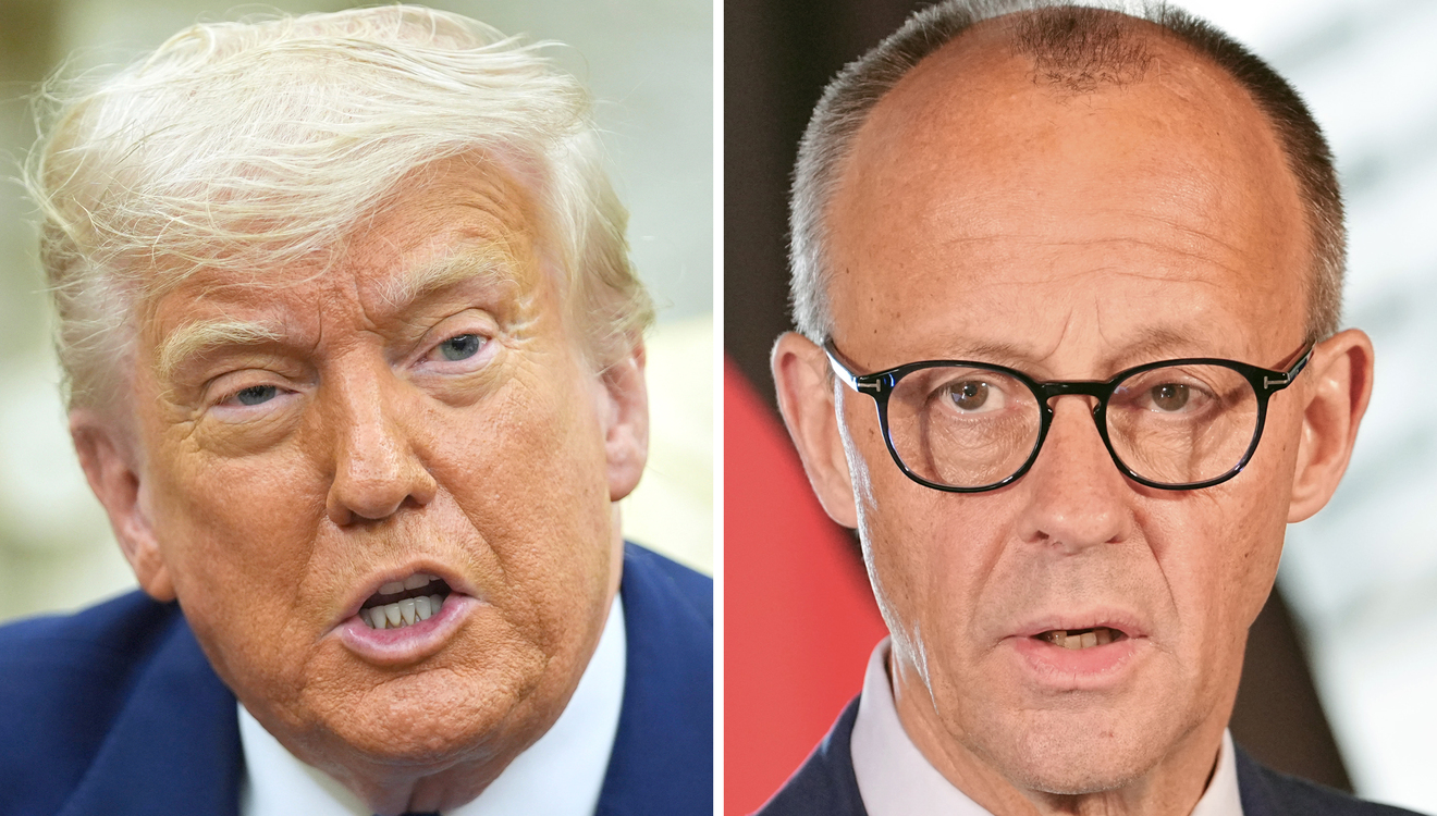 Schwierige Mission: Mittwochnacht landet Bundeskanzler Friedrich Merz in Washington D.C., trifft am Mittag darauf US-Präsident Donald Trump im Weißen Haus