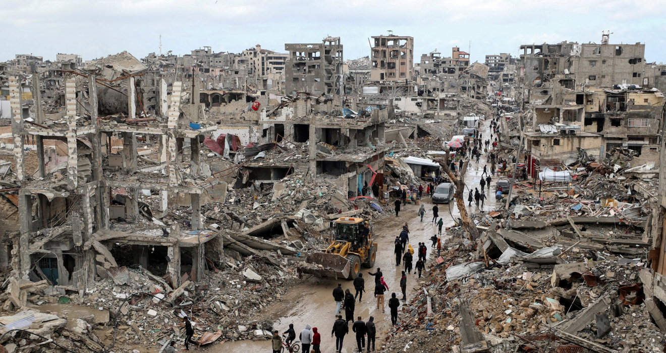 Die zerstörten Straßenschluchten von Gaza-Stadt 