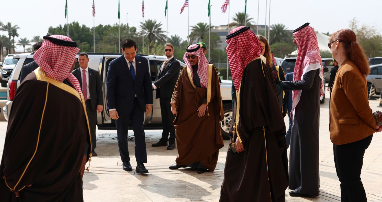 US-Außenminister Marco Rubio bei seiner Ankunft in Riad am Montag