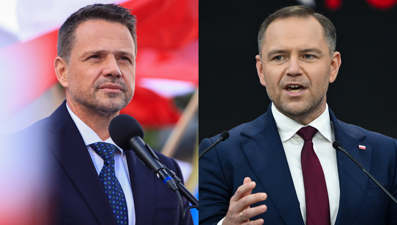 Sie bewerben sich für das polnische Präsidentenamt: Karol Nawrocki (l.) und Rafal Trzaskowski