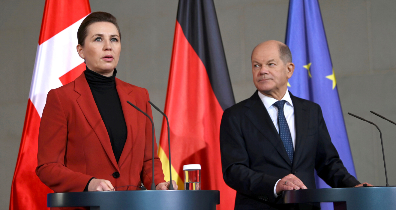 Bundeskanzler Olaf Scholz und die dänische Ministerpräsidentin Mette Frederiksen gestern in Berlin