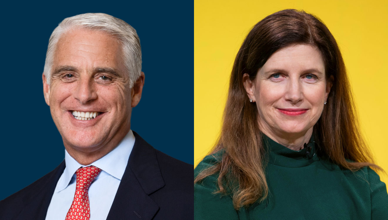 Fernduell: Unicredit-Chef Andrea Orcel und Commerzbank-Chef Bettina Orlopp