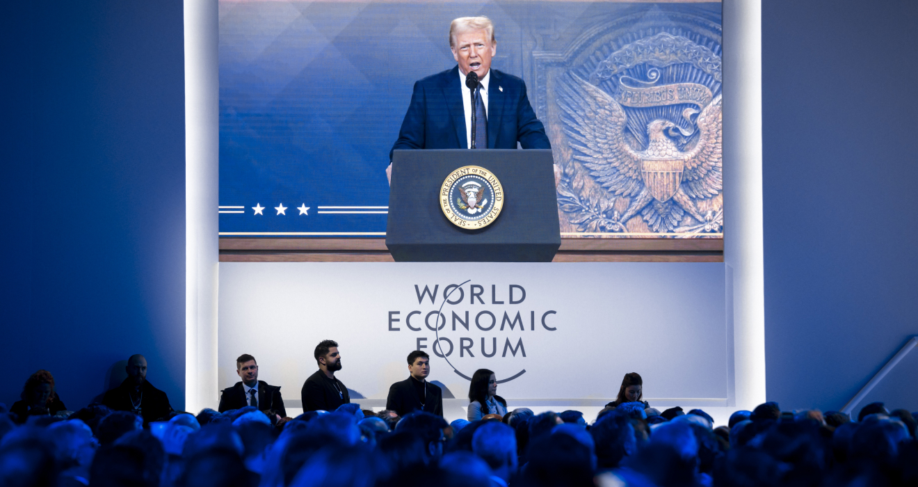 Donald Trump per Video in Davos