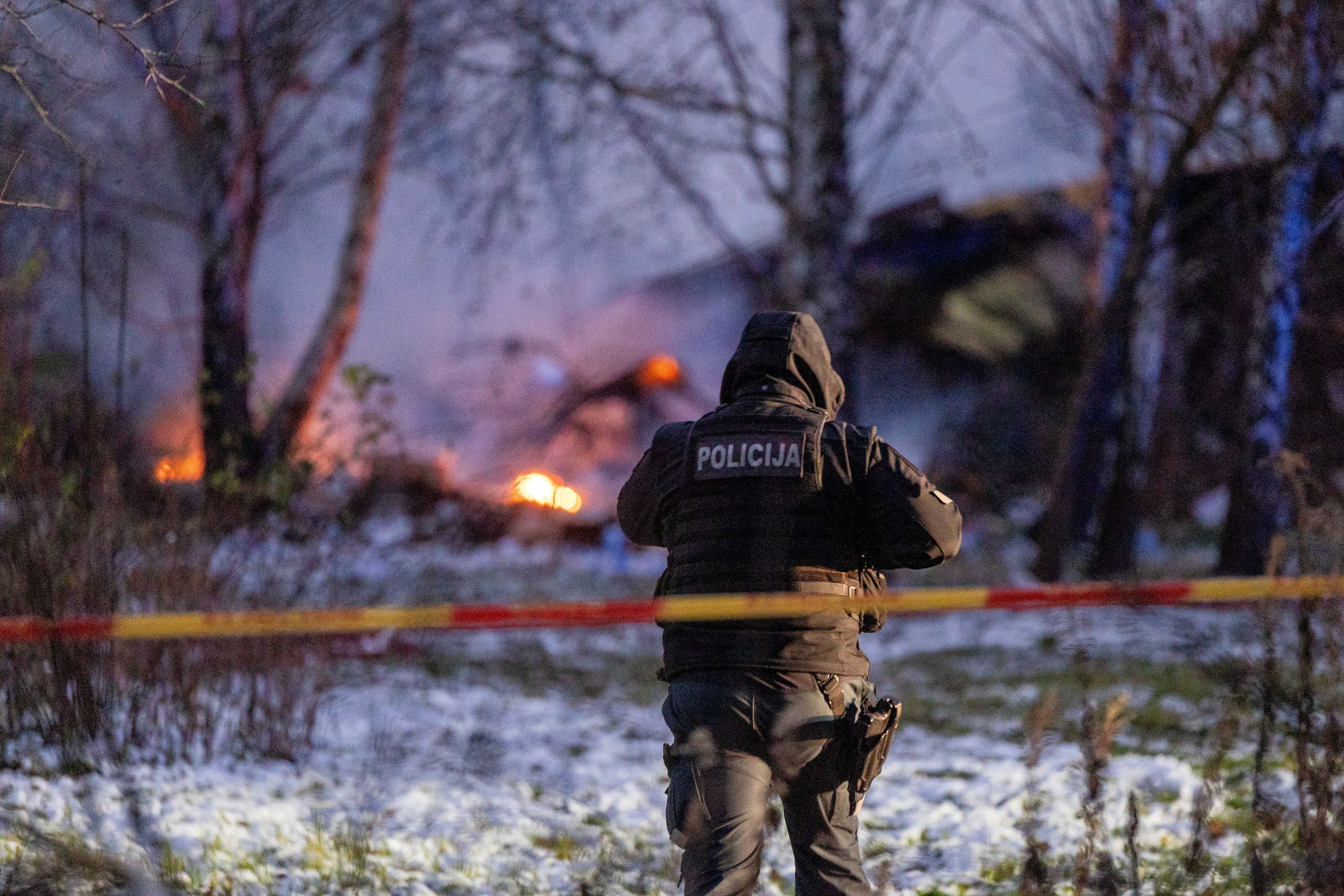 Flugzeugabsturz im litauischen Vilnius