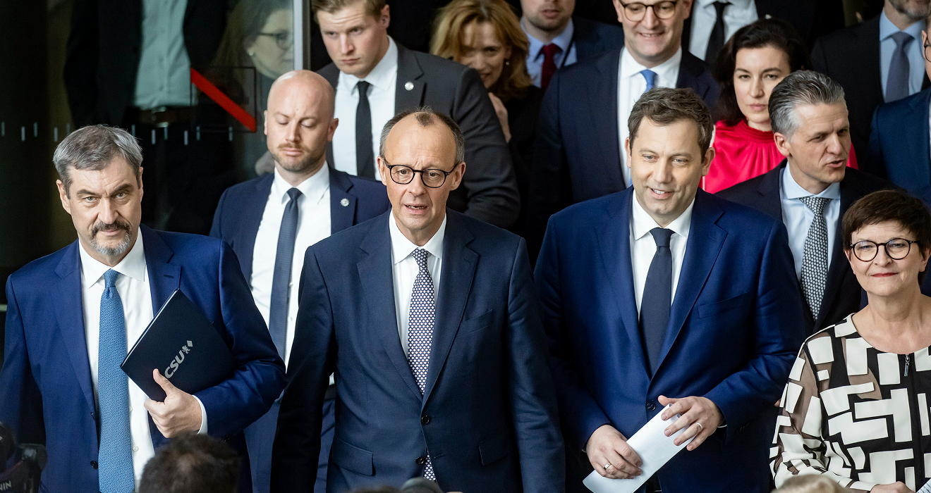 Die Parteichefs Friedrich Merz, Markus Söder, Lars Klingbeil und Saskia Esken brüten zurzeit über Kabinettslisten